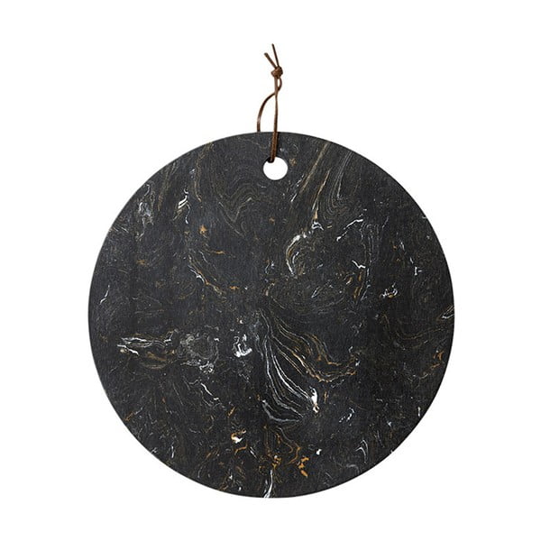 Fekete kő kínálódeszka, ⌀ 30 cm - Ladelle
