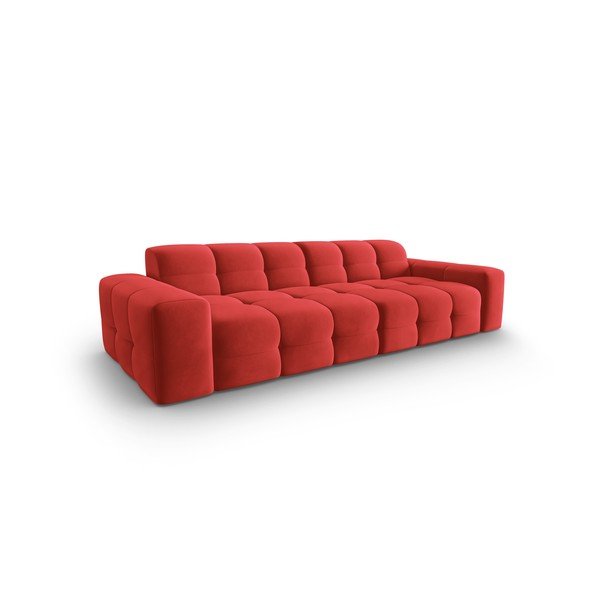 Piros bársony kanapé 255 cm Kendal – Micadoni Home-image-3