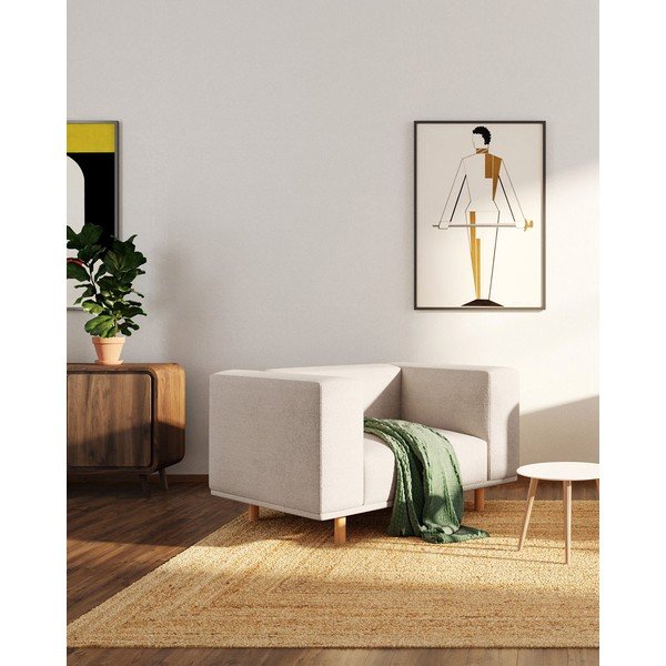 Bézs buklé relaxációs fotel Kukumo – Ame Yens-image-1