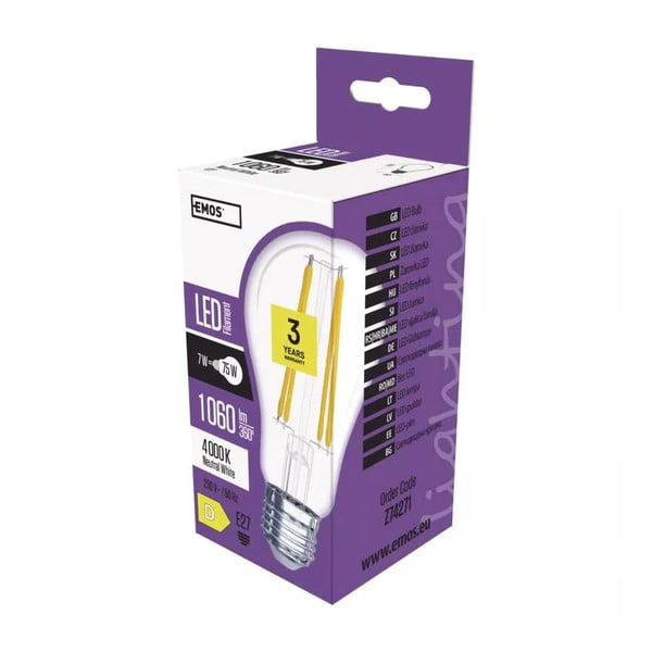 Semleges színű LED szálas izzó E27, 7 W – EMOS-image-1