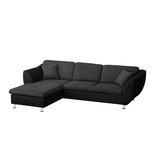 Maderna fekete kanapé, bal oldali kivitel - Florenzzi