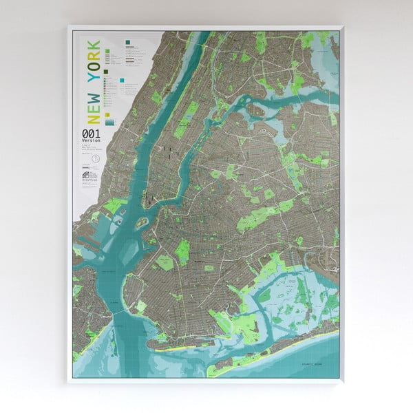 New York térkép áttetsző borítással - New York, 130 x 100 cm - The Future Mapping Company