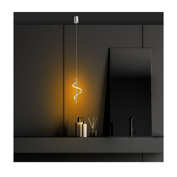 Ezüstszínű LED függőlámpa ø 16 cm Likma – Opviq lights-image-3