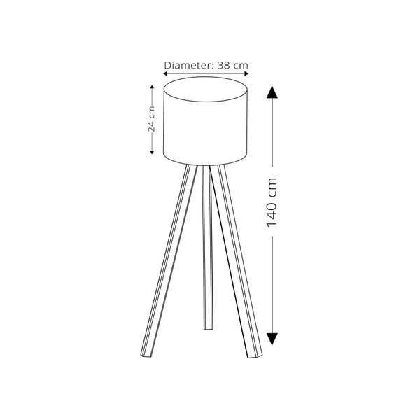 Aiden állólámpa fehér lámpabúrával - Insignio-image-1