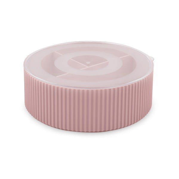 Rózsaszín műanyag fürdőszobai rendszerező kozmetikumokhoz – Mioli Decor