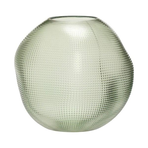 Sole zöld üveg váza, magasság 20 cm - Hübsch