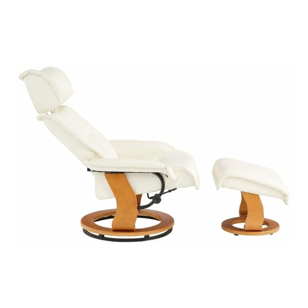 Roubaix krémszínű fotel lábtartóval - Støraa-image-1