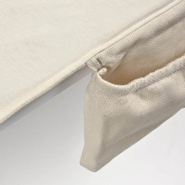 Jeila fehér organikus pamut pelenkázó alátét utazáshoz - Kave Home-image-1