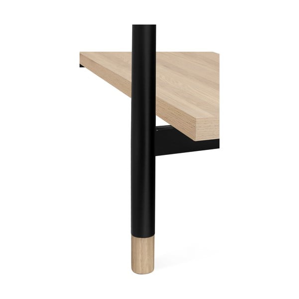 Natúr színű dohányzóasztal tölgyfa dekoros asztallappal 60x120 cm Jugend – Woodman-image-4