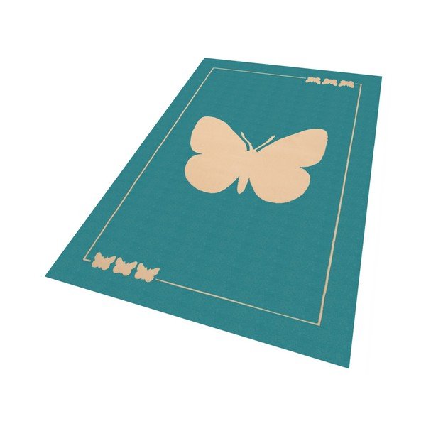 Butterfly türkiz gyerekszőnyeg, 140 x 200 cm - Zala Living-image-1