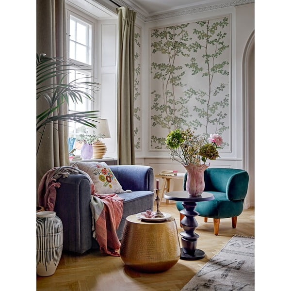 Aranyszínű fém kerek dohányzóasztal ø 50 cm Avola – Bloomingville-image-1