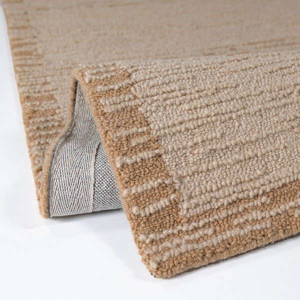 Natúr színű kézi szövésű gyapjú szőnyeg 140x200 cm Harris Modula Wool – Flair Rugs-image-4