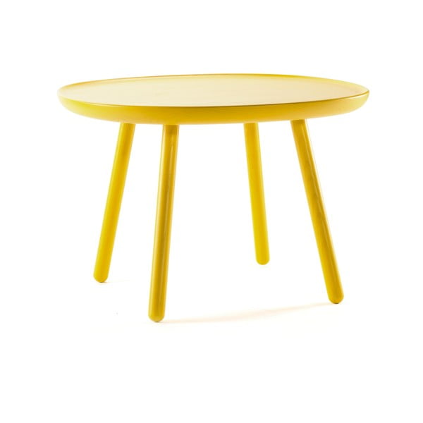 Naïve sárga tárolóasztal, ø 64 cm - EMKO