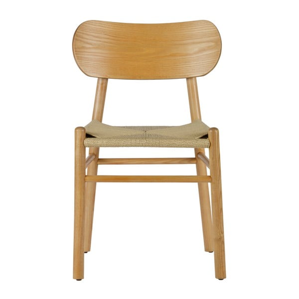 Jointly étkezőszék kaucsukfából, rattan ülőrésszel - BePureHome-image-1