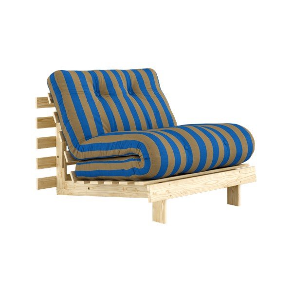Kék-barna futon-fa fotel Roots – Karup