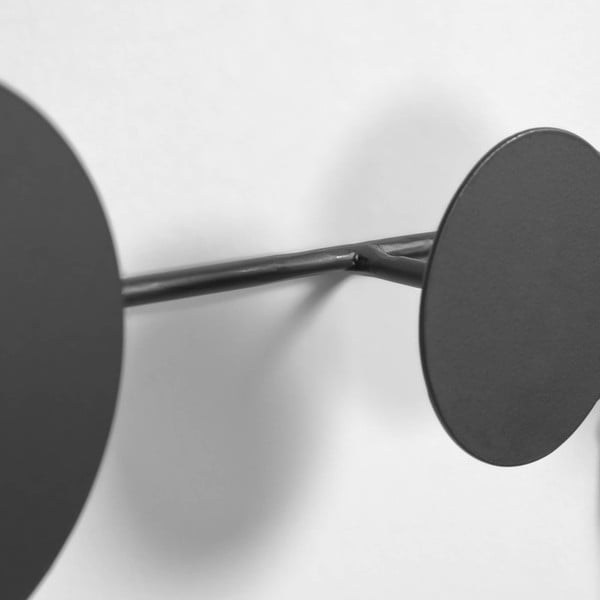 Vianela fekete fém fali fogas, 41 x 10 cm - Kave Home-image-2