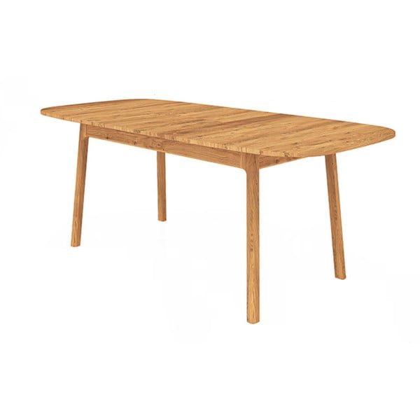 Natúr színű tölgyfa bővíthető étkezőasztal 100x200 cm Twig – The Beds