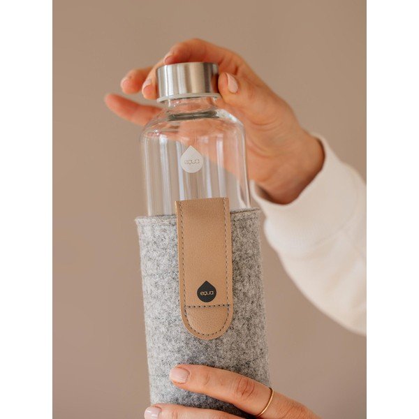 Ivópalack boroszilikát üvegből, műbőr tartóval 750 ml Mismatch Sand Sky - Equa-image-3