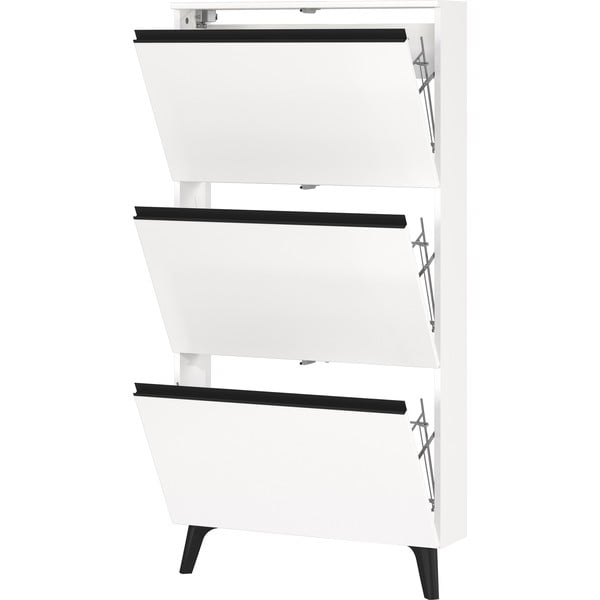 Fehér billenő ajtós cipőtartó Scarpa – Germania-image-2