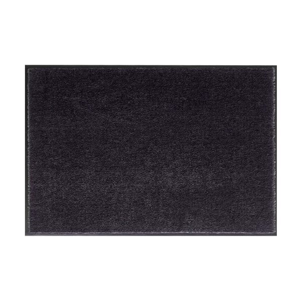 Soft and Clean fekete lábtörlő, 58 x 90 cm - Hanse Home