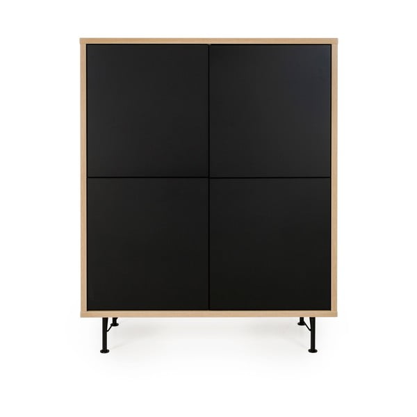 Flow fekete szekrény, 111 x 137 cm - Tenzo