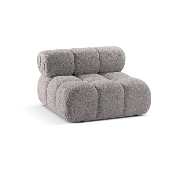 Világosszürke buklé kanapé modul (középső rész) Bellis – Micadoni Home-image-3