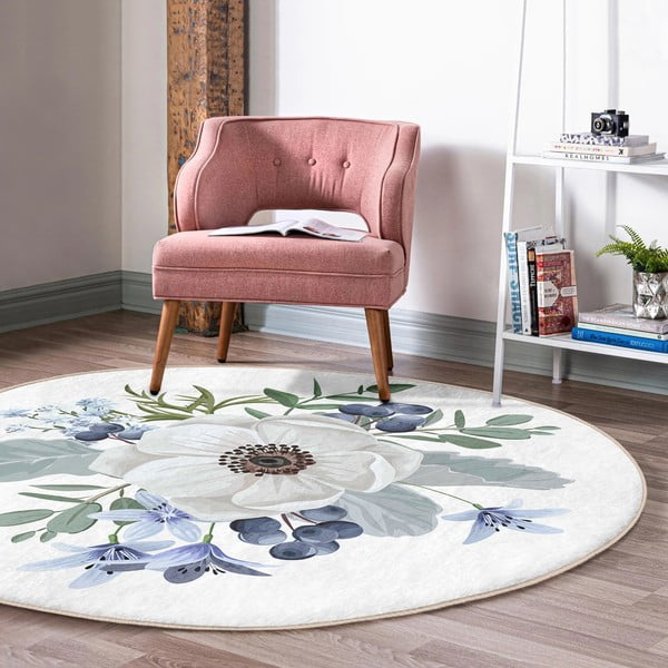 Mosható-robotporszívóval tisztítható kerek szőnyeg ø 120 cm Comfort – Mila Home-image-4