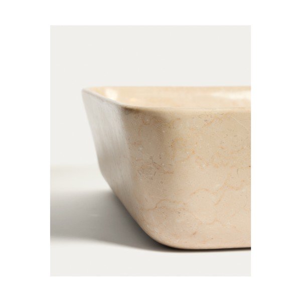 Bézs kő mosdókagyló 40x40 cm Darnen – Kave Home-image-3