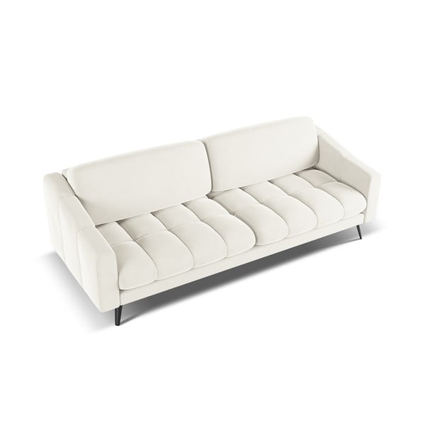 Fehér bársony kanapé 238 cm Nalu – Makamii-image-3