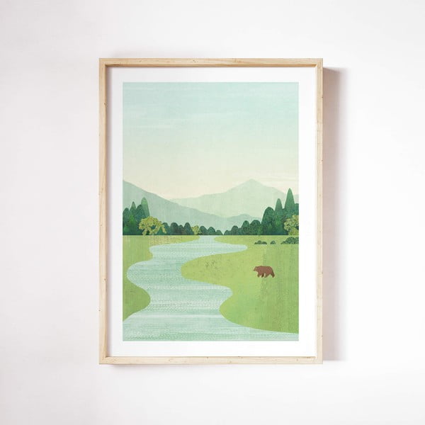 Poszter 30x40 cm Bear in the Meadow - Travelposter-image-2
