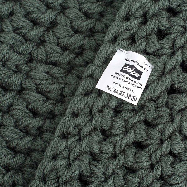 Tommy olivazöld kézzel horgolt csősál - DOKE-image-2