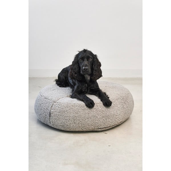 Szürke buklé fekhely kutyáknak ø 90 cm Senso Pouffe Pebble M/L – MiaCara-image-3