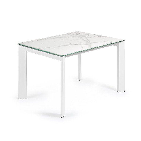 Bővíthető étkezőasztal márvány dekoros asztallappal, hosszabbító asztallappal 80x120 cm Axis – Kave Home