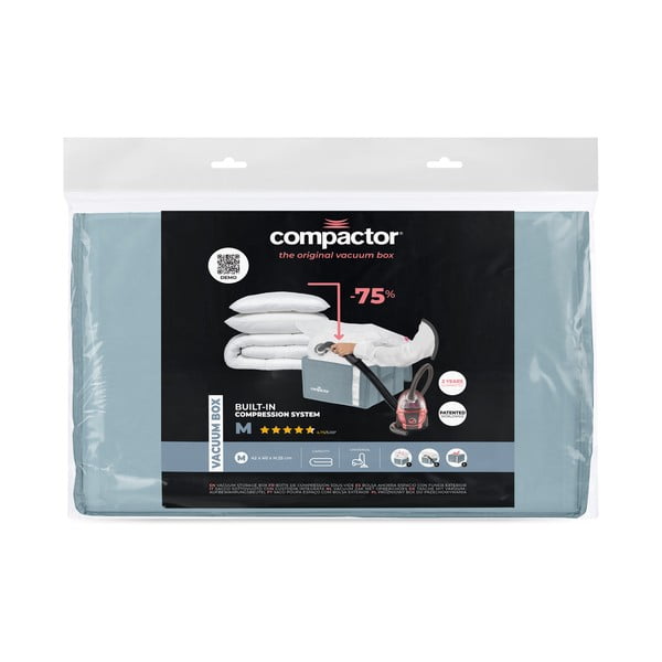Vákuumos műanyag ruhatároló doboz 42x40x25 cm Blue Edition – Compactor-image-3
