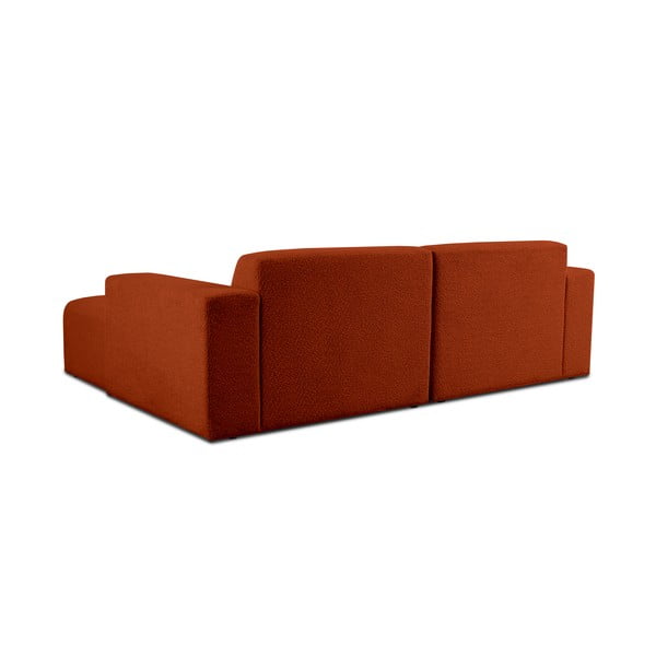 Téglavörös buklé sarokkanapé (jobb oldali) Roxy – Scandic-image-2