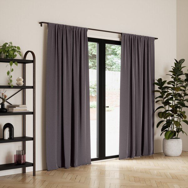 Sötétszürke sötétítő függöny szett 2 db-os 132x213 cm Twilight – Umbra-image-1
