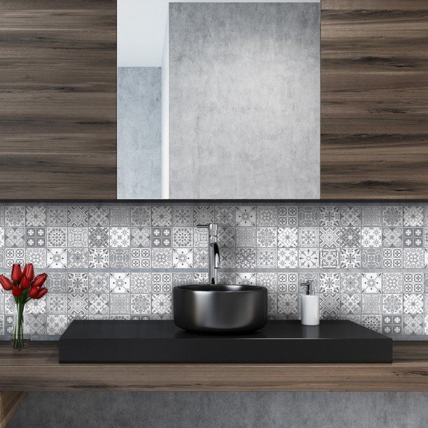 Stickers Friezes Tiles Lia 6 db-os falmatrica szett, 5 x 30 cm - Ambiance-image-1