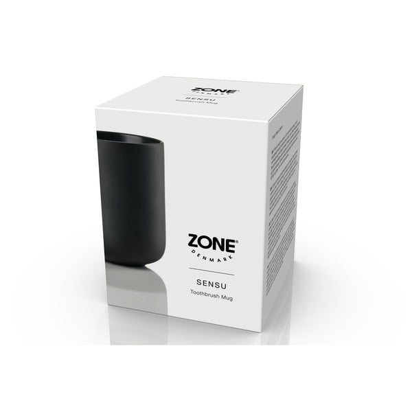 Fekete agyagkerámia fogkefetartó pohár Sensu – Zone-image-4