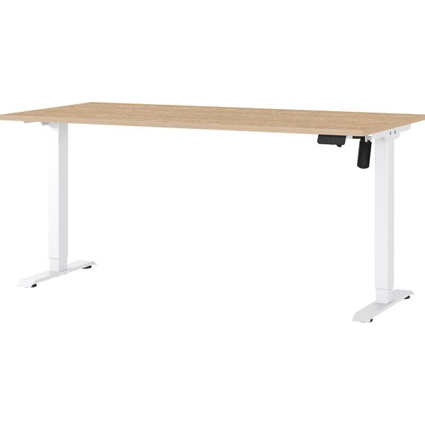 Állítható íróasztal elektromosan állítható magassággal tölgyfa dekoros asztallappal 80x160 cm Boras – Germania
