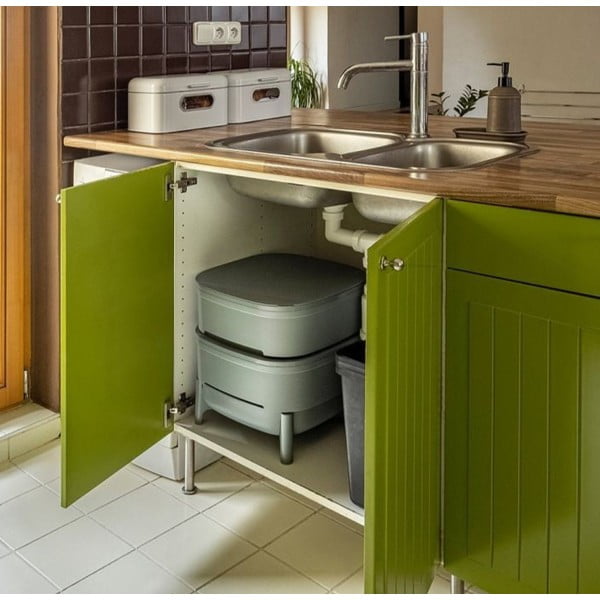 Szürke komposztáló 30 l Urbalive – Plastia-image-1