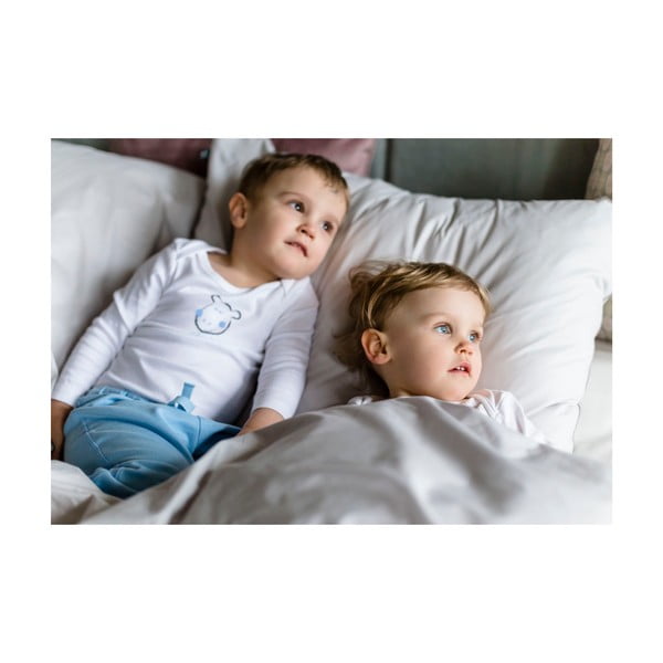 Világosszürke kétszemélyes-hosszabbított egyiptomi pamut paplanhuzat 200x220 cm Perla – WeLoveBeds-image-2