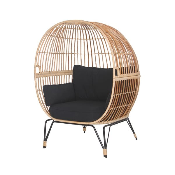 Nodi Black rattan kerti fotel - Bonami Essentials-image-2