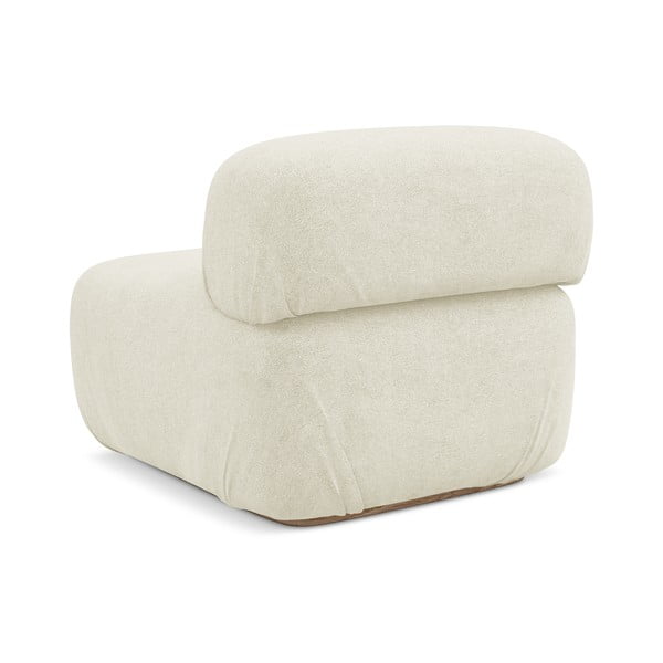 Krémszínű buklé kanapé modul Ailani – Makamii-image-3