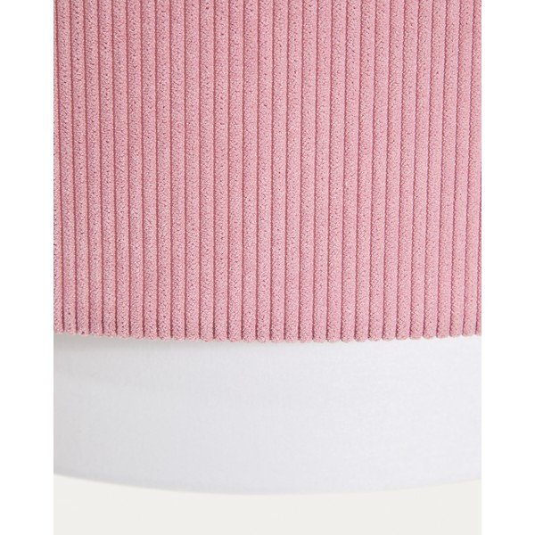 Fehér-világos rózsaszín gyerek lámpa textil búrával Bianella – Kave Home-image-4