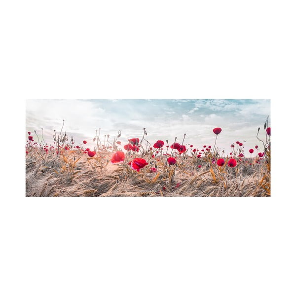 Poppies vászonfestmény, 60 x 150 cm - Styler