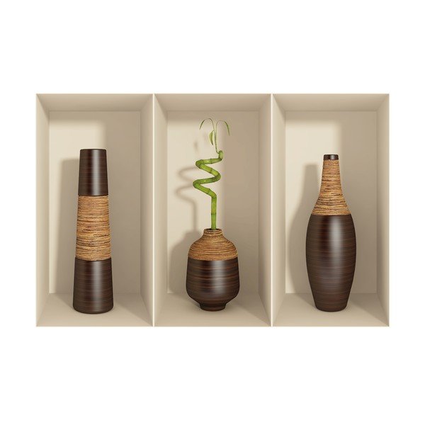 Bamboo 3 db-os 3D hatású falmatrica szett - Ambiance-image-1
