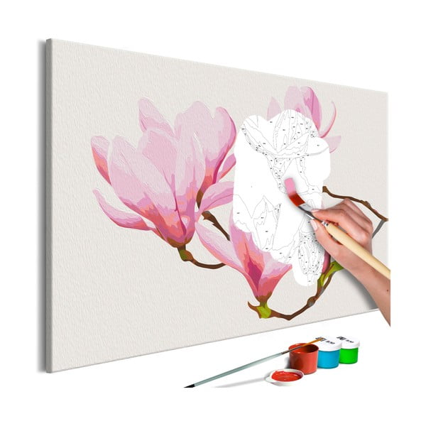Floral Twig DIY készlet, saját vászonkép festése, 60 x 40 cm - Artgeist