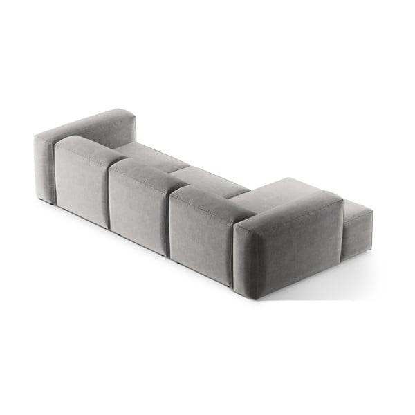 Világosszürke sarokkanapé (bal oldali-heverő résszel) Bergamo – Cosmopolitan Design-image-4