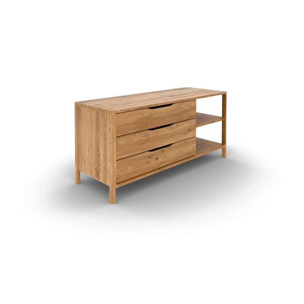 Natúr színű tölgyfa alacsony komód 140x64 cm Twig – The Beds-image-2