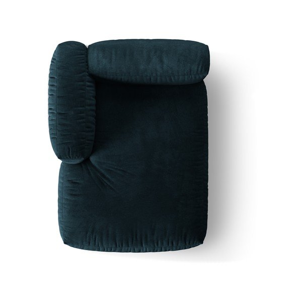 Sötétkék bársony kanapé modul (bal oldali) Martina – Micadoni -image-3